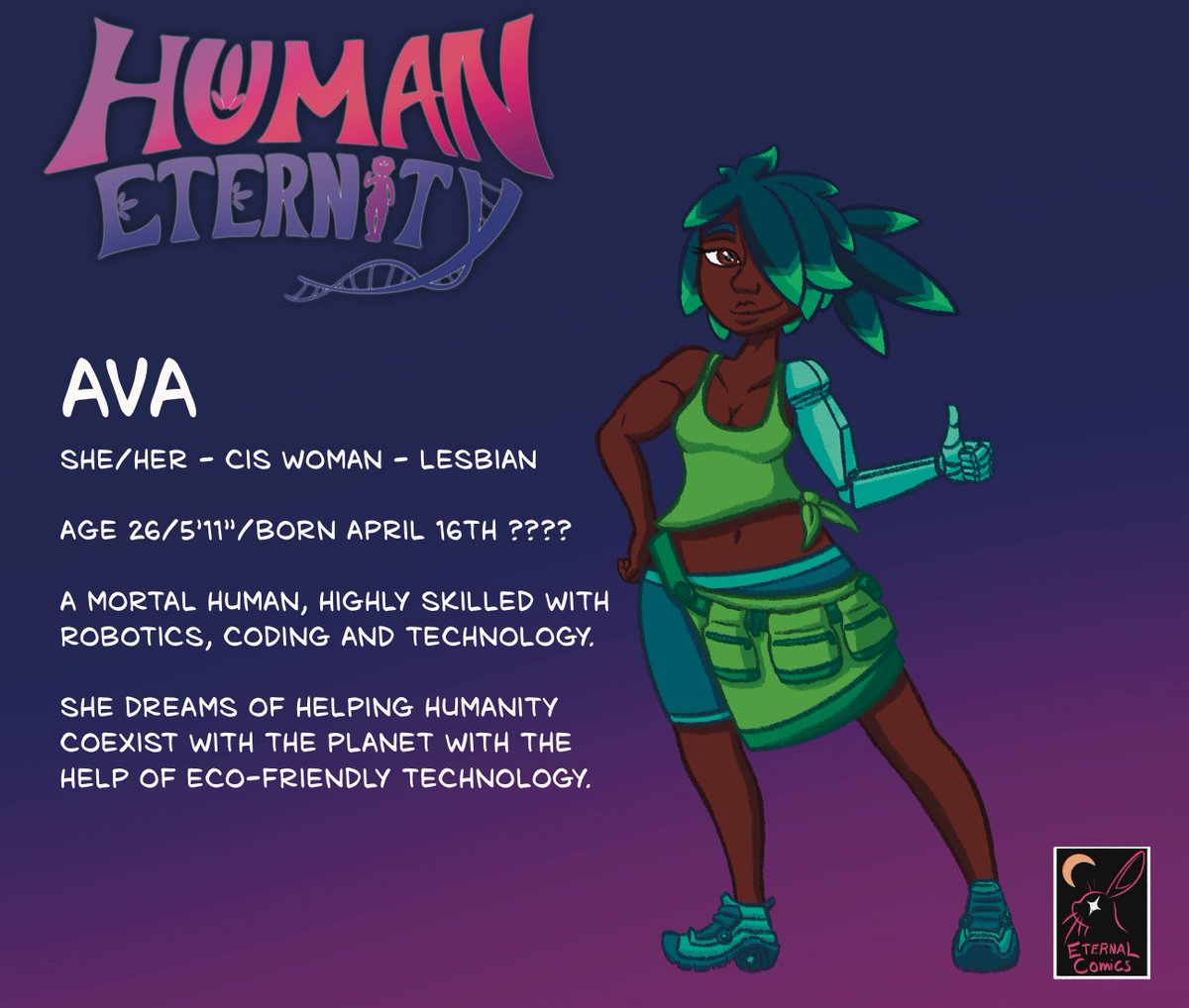 ZwilightComics's tweet photo. I've been incredibly  busy figuring out life stuff and haven't made as much progress on the comic as I had hoped.

That said, I aim to start up chapter 2 sometime this month and in the meantime here's some character profiles of Hoshiko and Ava. https://t.co/ToHxtmLUhb