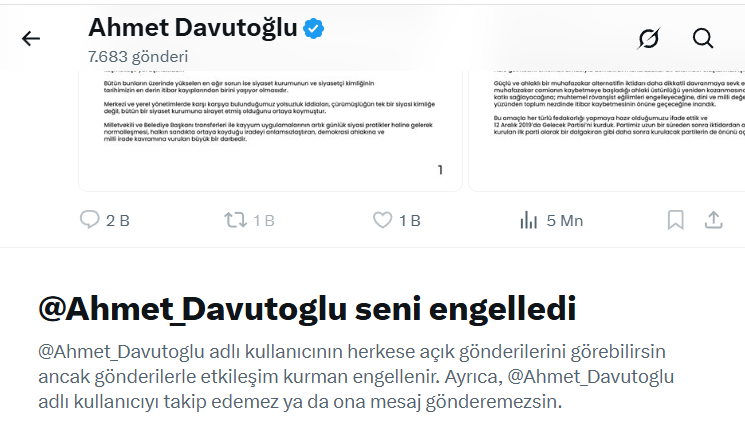 ademyarslan's tweet photo. Eski Başbakan @Ahmet_Davutoglu hakkında başlatılan soruşturma ve ifade çağrısı kararını kabul etmek mümkün değil.

1- Davutoğlu'nun video da  söyledikleri doğru. Yani yalan yada iftira yok. Bunu da başta @RTErdogan ve ekibi biliyor. Davutoğlu bir parti başkanı olarak ifade özgürlüğünü kullanmış.

2- Ancak burada kocaman bir 'fakat' koyup şunları da not düşmem lazım. (Aslında Davutoğlu benim için büyük bir hayal kırıklığıdır. Hocayken kitaplarını okumuştum. Ankara da çalıştığım yıllarda çok röportaj yaptım, beraber seyahatlerimiz oldu. Köyüne bile beraber gitmişliğimiz vardı. Fakat Danışmanlıktan başbakanlığa geçtikten sonra içinden başka biri çıktı. Keşke akademisyen olarak kalsaydı)  Davutoğlu'nun başbakanlığı utanç dönemidir. Onun döneminde benim çalıştığım Bugün Gazetesi ve Kanaltürk tv gasp edildi. Meslektaşlarım biber gazıyla boğuldu, ters kelepçe yapıldı. Zaman ve STV de onun döneminde kapatıldı. Davutoğlu başbakan olarak bu utanca imza attı. 

3- Bu durumu hatırlatan bir Twitter mesajımdan sonra kendisi ve tüm danışmanları sosyal medyadan beni blokladı. En ufak bir eleştiri duymak istemediler. 

4- Davutoğlu'nun hırsızlığına dair bir bilgimiz yok. Olduğunu da sanmıyorum. Fikirleri, icraatları, yaptıkları-yapmadıkları ile eleştiririm ama hakkını teslim edelim hakkında yolsuzluk ithamı olmayan nadir AKP'lilerdendir.  Fakat Türkiye'ye bir borcu var. Özellikle Çözüm Süreci'nin sabote edildiği dönem dahil olmak üzere 15 Temmuz'a uzanan karanlık dönemin en kritik şahitlerinden birisi olarka şahitliklerini anlatmalı. Bu ülkeye borcudur. 

5- Son olarak 15 Temmuz sürecine dair de konuşmalı. Zira Davutoğlu'nun devrilmesi 15 Temmuz'a uzanan kumpas döneminin önemli adımlarındandı. Eminim bu konuda söyleyecekleri vardır.
