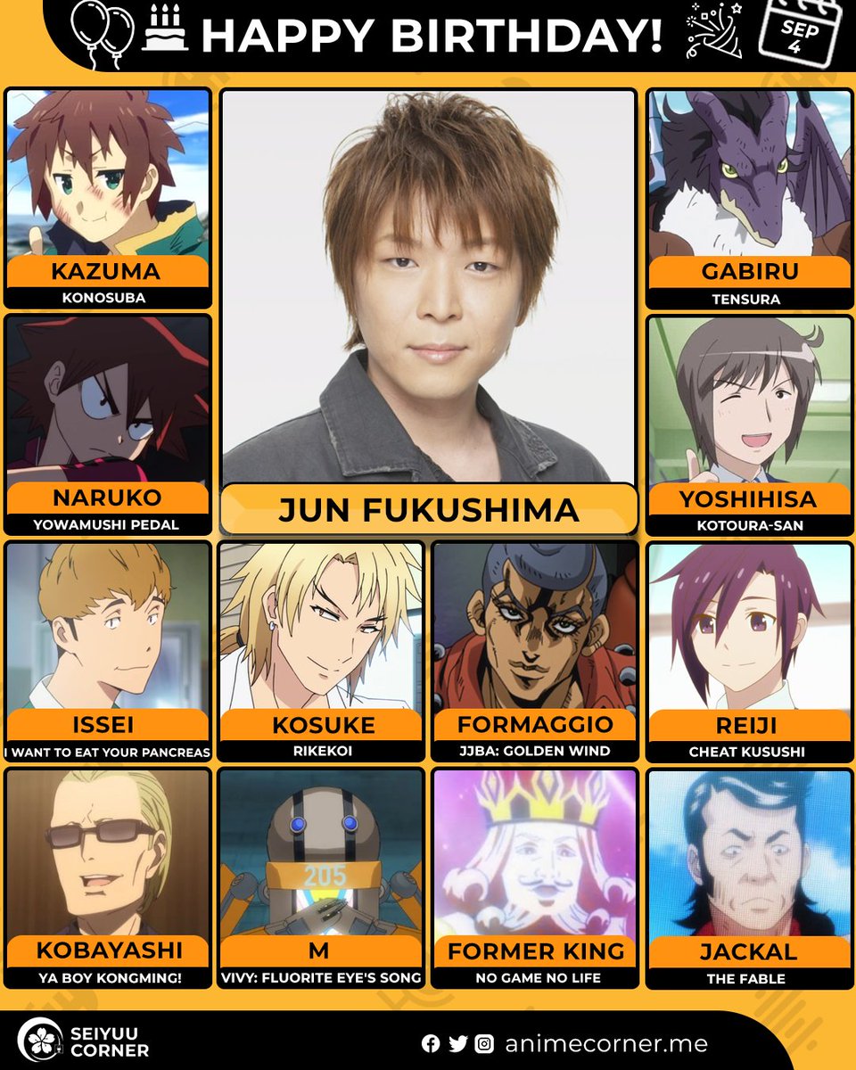 seiyuucorner's tweet photo. Happy birthday Jun Fukushima! 🎉 

#JunFukushima #福島潤 #福島潤生誕祭2026 https://t.co/jv5jfwpdRZ