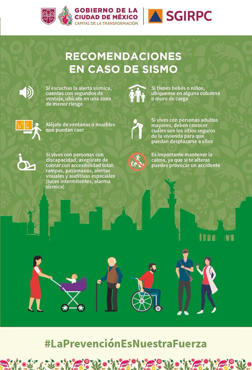 SGIRPC_CDMX's tweet photo. Los #sismos no son previsibles, por eso necesitamos estar preparados para afrontar estos fenómenos.

Reforcemos nuestra cultura de la autoprotección atendiendo las siguientes recomendaciones.

El próximo sábado 19 de septiembre, participa en el Segundo Simulacro Nacional 2026. En punto de las 12:00 horas, se activará la #AlertaSísmica. 

Registra tu inmueble en:

🔗 https://t.co/1WmJT6AP0F

#LaPrevenciónEsNuestraFuerza #SimulacroNacional2026