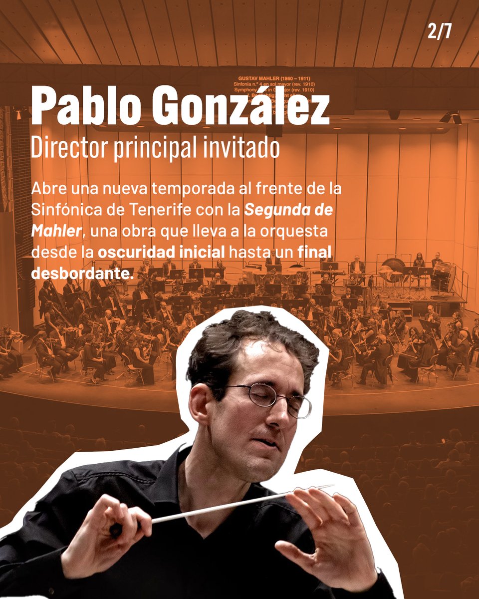 SinfonicaTF's tweet photo. ✨ Una nueva temporada comienza con la «Resurrección» de Mahler.

Pablo González, junto a las voces de Berna Perles y Olesya Petrova y el Coro Titular de Ópera de Tenerife, nos conduce por un recorrido que parte de la oscuridad y culmina en una poderosa afirmación de vida. https://t.co/YB4VHcq9zv
