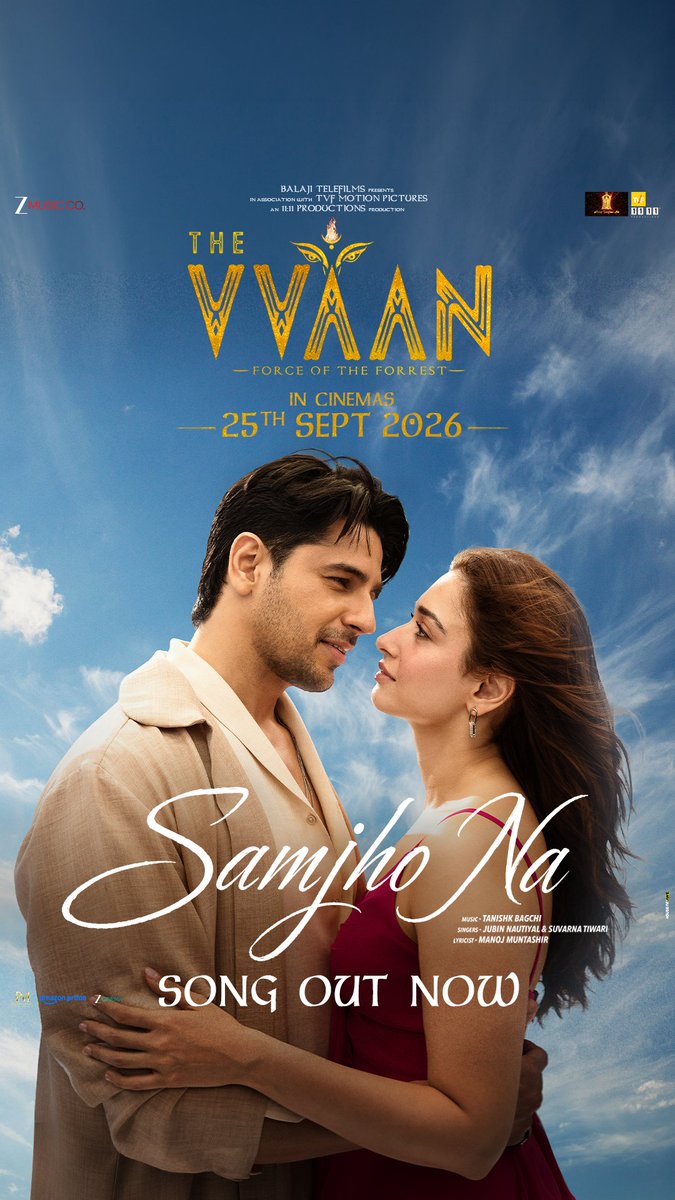 BoxOffice_Truth's tweet photo. #SamjoNa is a beautifully composed song by #TanishkBagchi. And how gorgeous @SidMalhotra &amp; @tamannaahspeaks are. Looks like they're "truly" in love 😍

https://t.co/qIvvESX8ea

Soulful song in a fantasy-folklore film like #TheVvaan is a big add-on ✅ https://t.co/EQw0mVXe9N