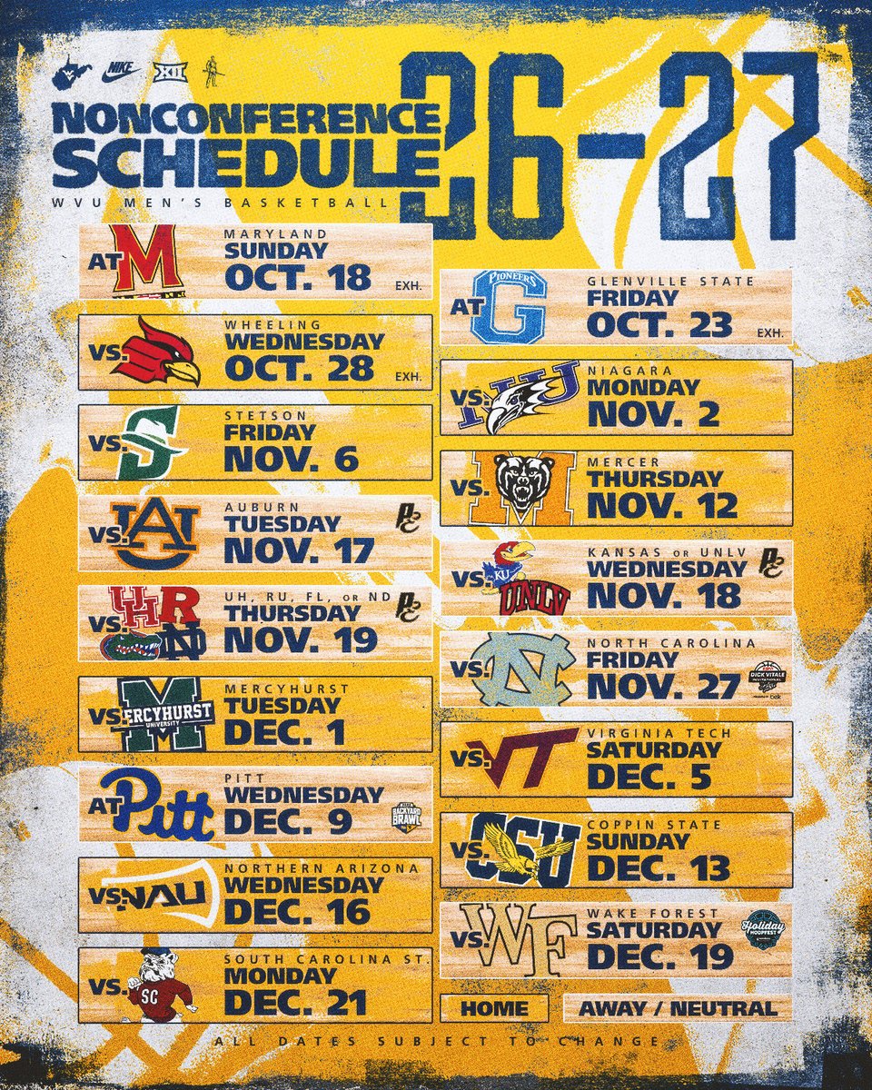 WVUhoops's tweet photo. 𝗧𝗵𝗲 𝘄𝗮𝗶𝘁 𝗶𝘀 𝗼𝘃𝗲𝗿🙌

Our non-con schedule is here‼️

🔗 https://t.co/7wmTovPVRA https://t.co/Sd2wleDKkb