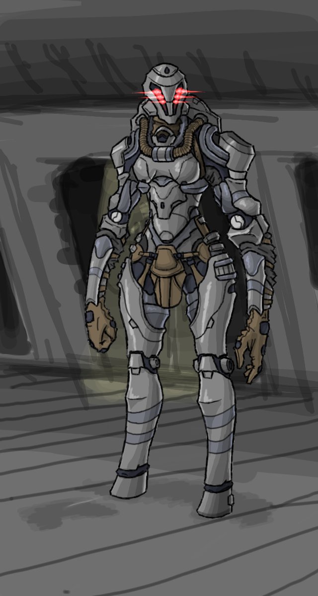 csaurageul's tweet photo. If you're in a discord server with a bunch of your artist friends, especially ones of different skill levels, go make a channel right now dedicated to posting your old art, like really old

not stuff from six months or a year ago that you still like, like I mean ancient and embarrassing shit that you made before you knew what you were doing, share it with others and have a laugh over it

I think its genuinely important to you and your friends to remind yourself how far you've come, especially when it feels like you aren't improving

but, more so, I think its even more important for the other artists around you who are still learning

when you're surrounded by the people whose art you admire, its really easy to assume they were always that good. seeing their old work reminds you that they had awkward phases too, made the same mistakes, gone backwards sometimes, and have had to learn all this stuff one piece at a time, just like you

sometimes the most encouraging thing you can show a beginner artist isn't your best work

have some ancient doodles of mine from over a decade ago, you may notice that I still use a lot of these characters today

Toryu, 2015
ALICE-002, 2015
Fatales Mech, 2014
Portraits of Minx, Ryder, Nocturne, Cammy and Virginya, 2014