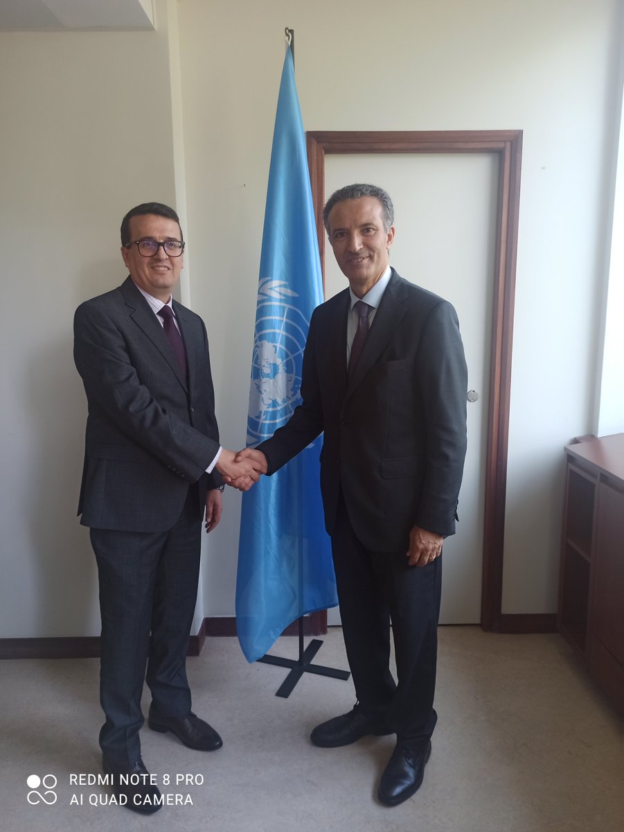AlgeriaUNESCO's tweet photo. Ambassador Abdelghani Merabet held a meeting with Mr. Nayef Al-Fayez, Assistant-Director of UNESCO for Culture.

#Algeria
@UNESCO https://t.co/EEh7A3sefk