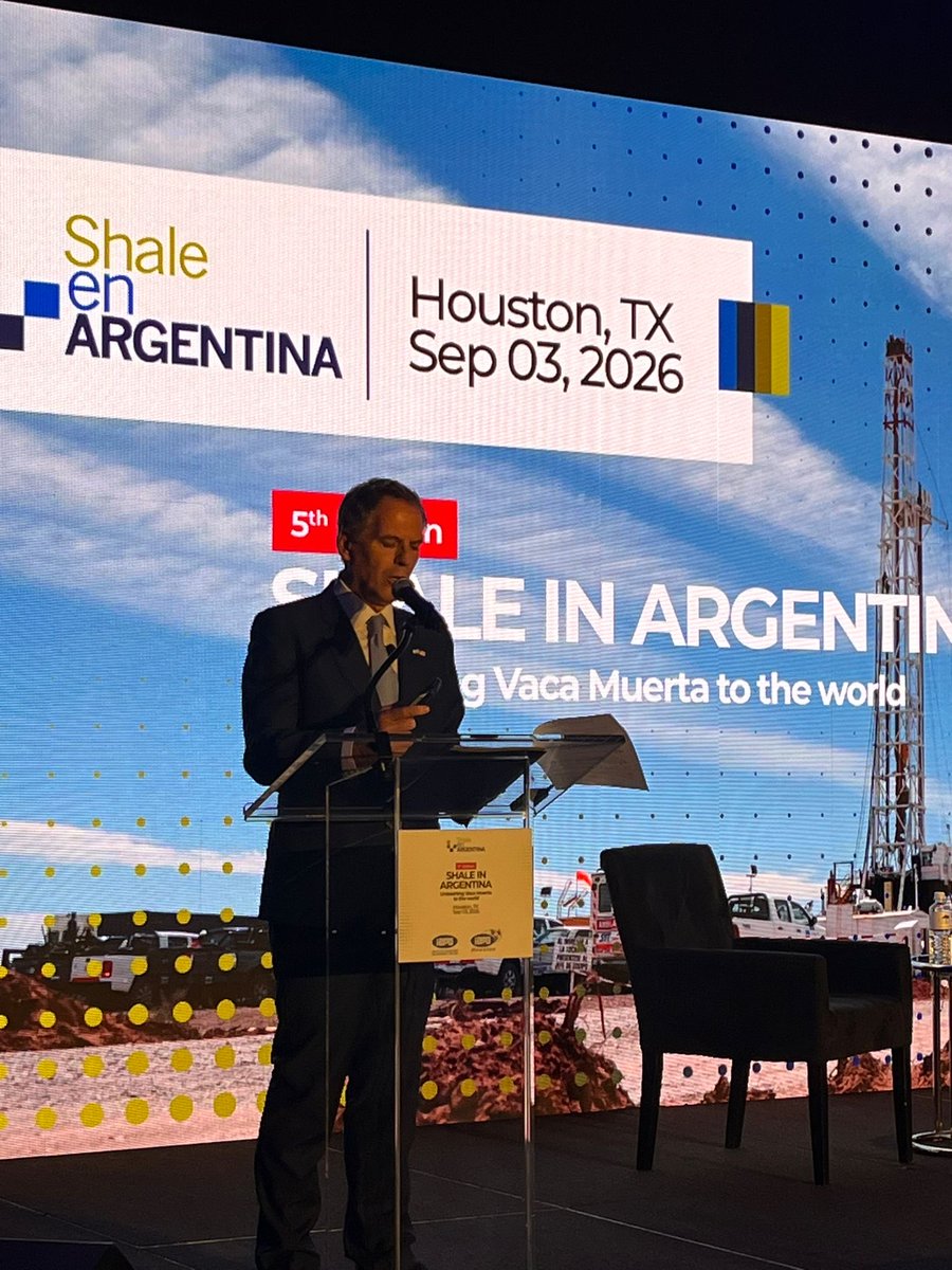 alejandrito's tweet photo. Extraordinary event today in Houston organized by IAPG Houston and IAPG Argentina. Thank you for inviting me to deliver the opening remarks at the 5th edition of “Shale in Argentina.” It was a pleasure to share the day with so many outstanding leaders from Argentina and the U.S. energy industry.

The title, “Unleashing Vaca Muerta to the World”, says it all. Vaca Muerta is no longer a geological promise. It is happening: production is growing, infrastructure is being built, exports are expanding and investment is accelerating. Argentina has a historic opportunity to structurally transform its economy.

And Houston is exactly the right place for this conversation. The American shale revolution changed the global energy map. Today, Argentina has the opportunity to write the next great chapter of that story, bringing together American capital, technology and know-how with Argentine resources, talent and opportunity.

Under President @JMilei, something fundamental has changed in Argentina. Fiscal discipline, deregulation, market opening and structural reforms are restoring predictability and confidence. Macroeconomic stabilization is the foundation; the next chapter is investment and capital formation. And nowhere is that opportunity more visible than in energy.

Connecting Vaca Muerta to the world will require pipelines, ports, LNG, power generation, services, technology and financing. And the opportunity goes even further: energy, critical minerals and AI are increasingly part of the same strategic equation. Argentina has the resources and talent to become a key player in all three.

Thank you especially to Carola Rawson, President of IAPG Houston, for her leadership and commitment, and congratulations to the entire IAPG Houston and IAPG Argentina teams for bringing together such an impressive group. A special thank you to Gov. Rolo Figueroa, Sec. Maria Tettamanti and CEO Horacio Marin for your impressive leadership and commitment to Argentina. And congratulations YPF for an impressive trajectory of growth and profits. 

My message today was simple: look closely at Argentina. The resources are there. The economic framework is changing. Infrastructure is being built. Investment is arriving. Our alliance with the United States has never been stronger. And the world needs reliable, abundant and secure energy.

Those conditions do not come together very often. They are coming together today in Argentina. 🇦🇷🇺🇸

@JMilei @Rolo_Figueroa @IAPG_Info @ARGinUSA @MCTettamanti