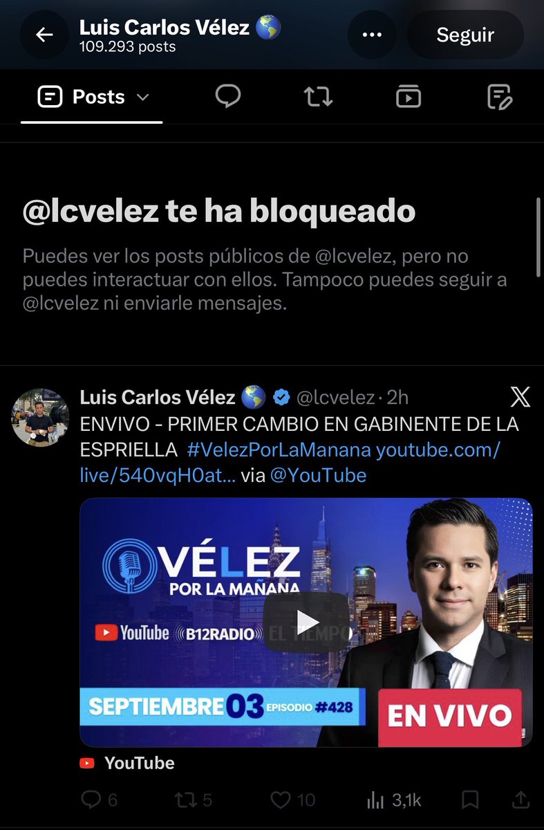 RichiMalagonS's tweet photo. ¡LUIS CARLOS, EL LLORÓN! 😢

El “periodista”, amigo cercano de @ABDELAESPRIELLA, no aguantó la denuncia tan grave que hicimos.

No solo nos intentó censurar, sino que además ahora me bloquea porque es INCAPAZ de responder por los graves señalamientos del oscuro negocio por su apartamento en Miami.