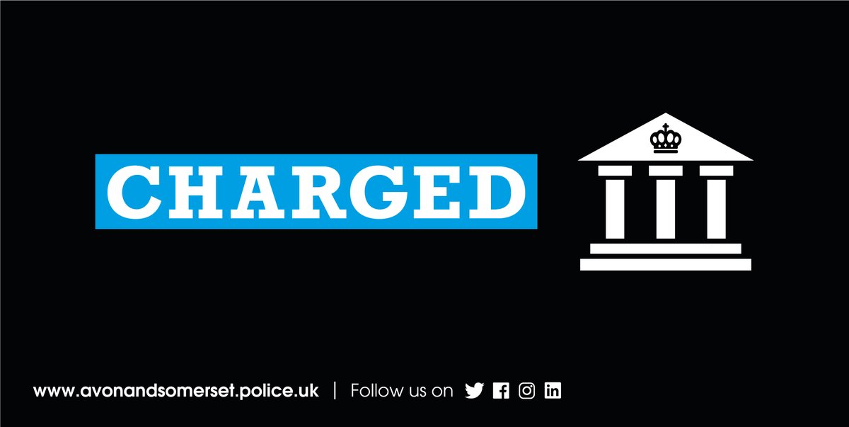 The word "charged" and an icon of a court building.