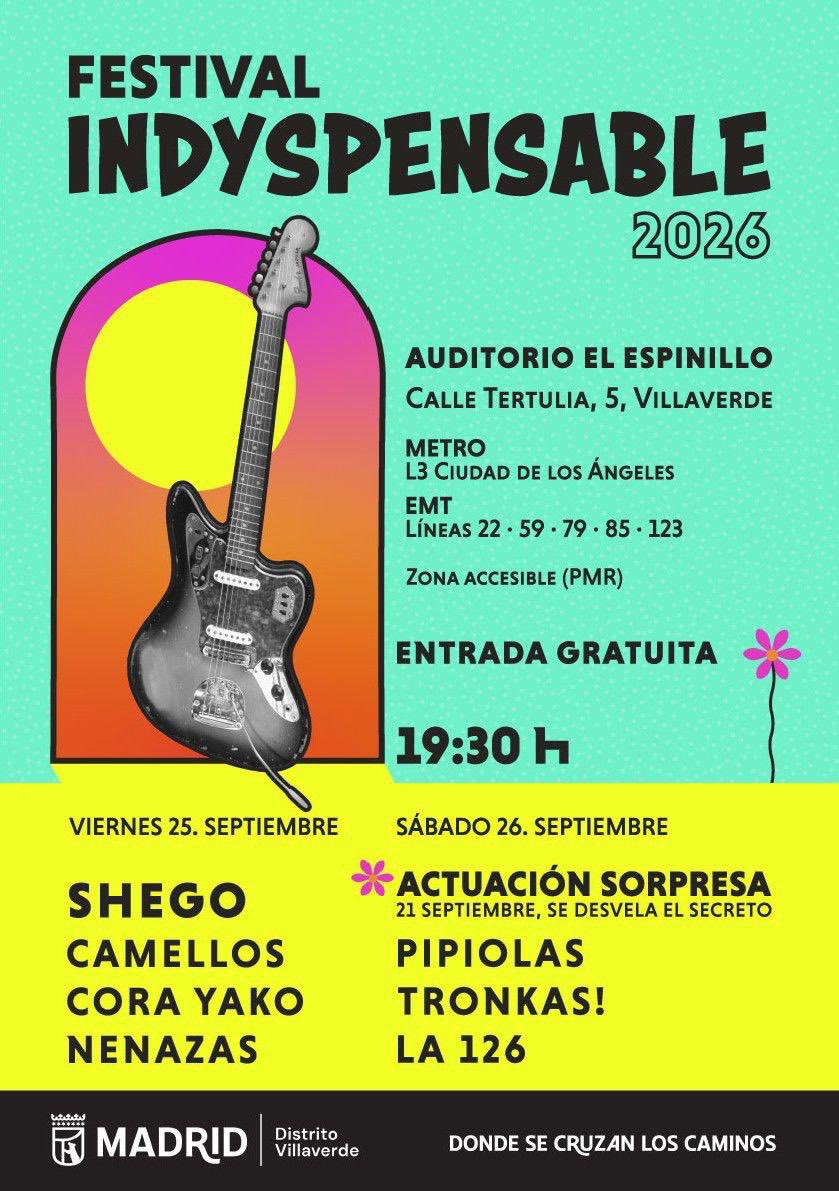 notedetengas's tweet photo. El último finde de septiembre vuelve el #indyspensable a Madrid  y gratuito!! https://t.co/mGhpXqbvAQ