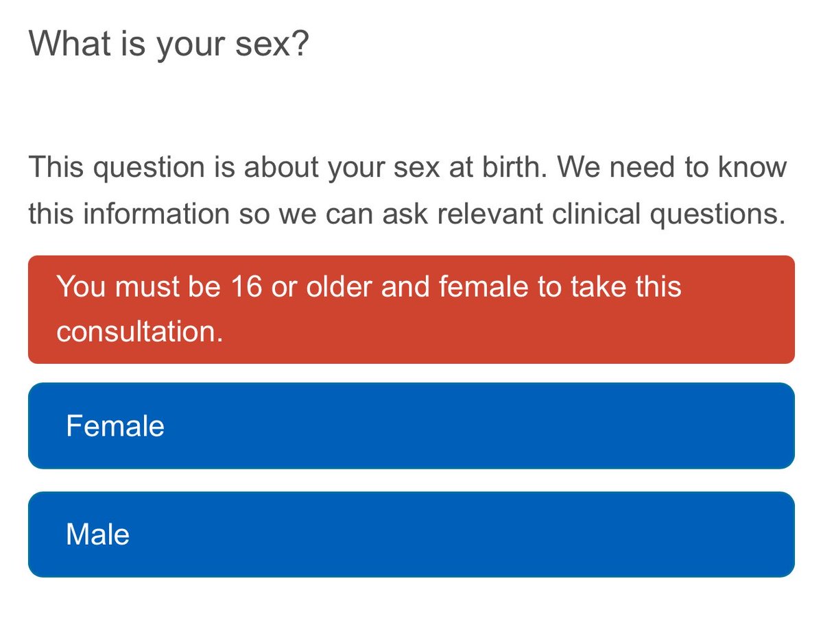 comfypari's tweet photo. tried to book a HRT review thru my GP practice and they’ve locked it down for AMAB 🙂 https://t.co/gzALiDcOTF