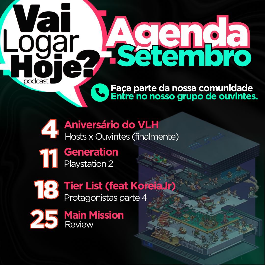 vailogarhoje's tweet photo. 🗓️Setembro tem tudo para ser o mês mais movimentado dessa bolha, e por aqui temos coisas bastante especiais com episódios que prometem entrar para história! 

Começando amanhã com a comemoração do aniversário do VLH! 🎉🥳🍾🎊 https://t.co/BDoJhwOxwL