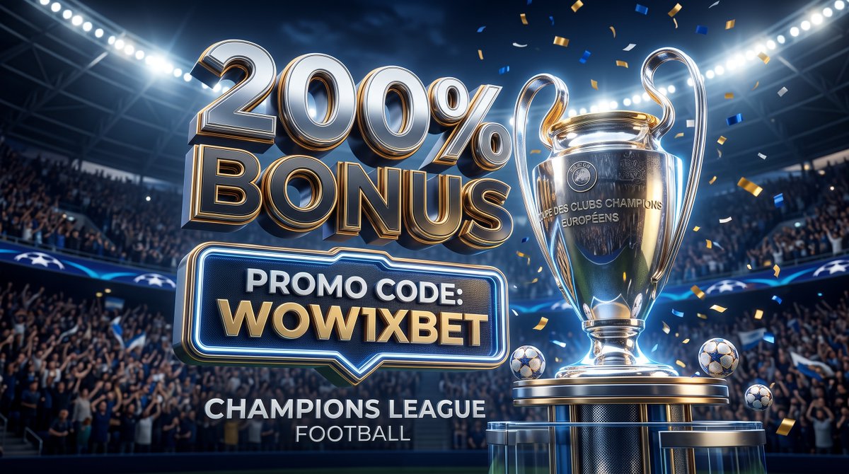 maxcode1xbet's tweet photo. The UEFA Champions League is back! 🔥 Claim a massive 200% bonus with your 1xbet welcome bonus at https://t.co/Pb5h2mkyds. Use promo code WOW1XBET to back your favorite club tonight! ⚽🏆

#1xbet #1xbetpromocode #1xbet2026 #UCL #football https://t.co/RxuBh9QRRA