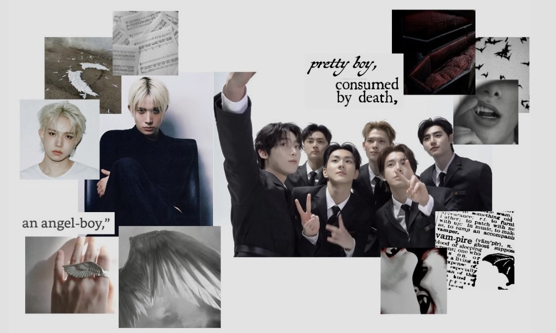 meiyokgu's tweet photo. the concept of stanning one angel and six vampires 🪽🦇 https://t.co/CSmHO6NvvI