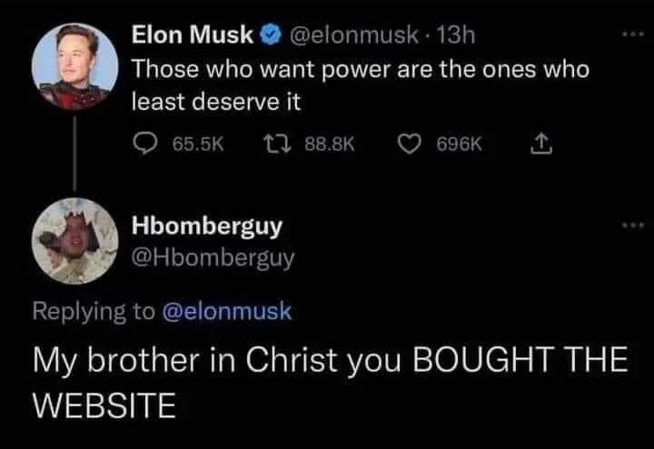 YourAnonNews's tweet photo. Bro bought the website for ultimate social media power and can't understand the hypocrisy because yes, he is that stupid. https://t.co/fW3yq9dnrD