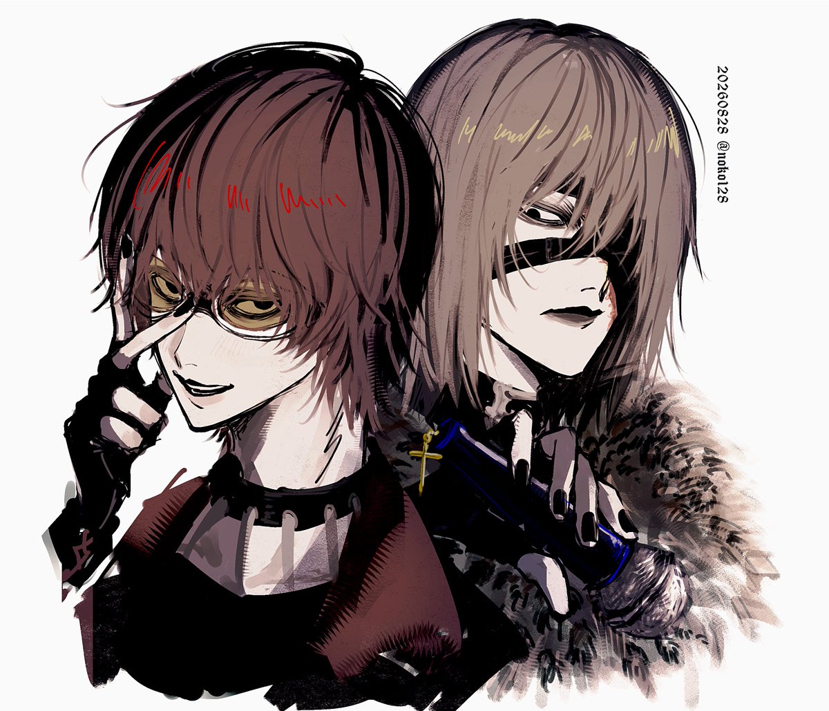 noko128's tweet photo. ヴィジュアル系やってる世界線の赤マトメロ https://t.co/MU7jEnz34R