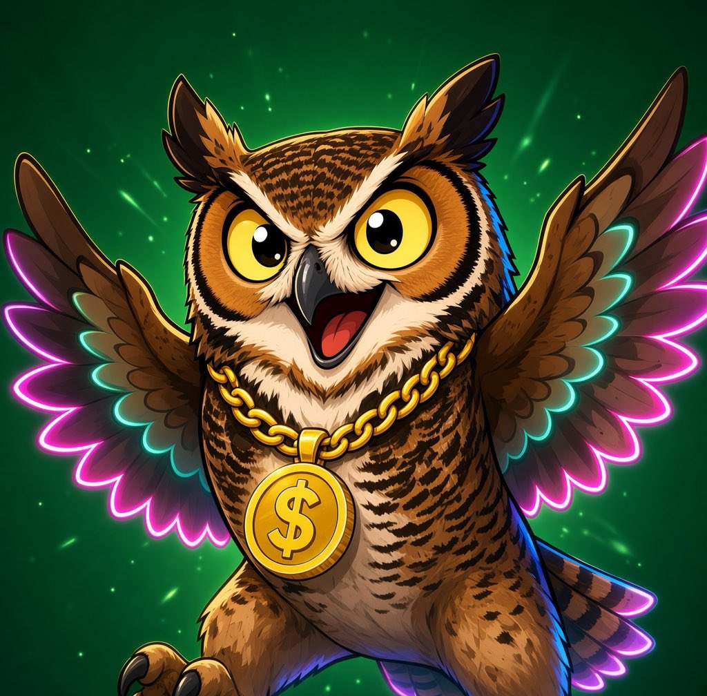 Dfingerz10's tweet photo. A week away from $Owl coin launch get get ready for 10/9/26 https://t.co/2PtZdOffau