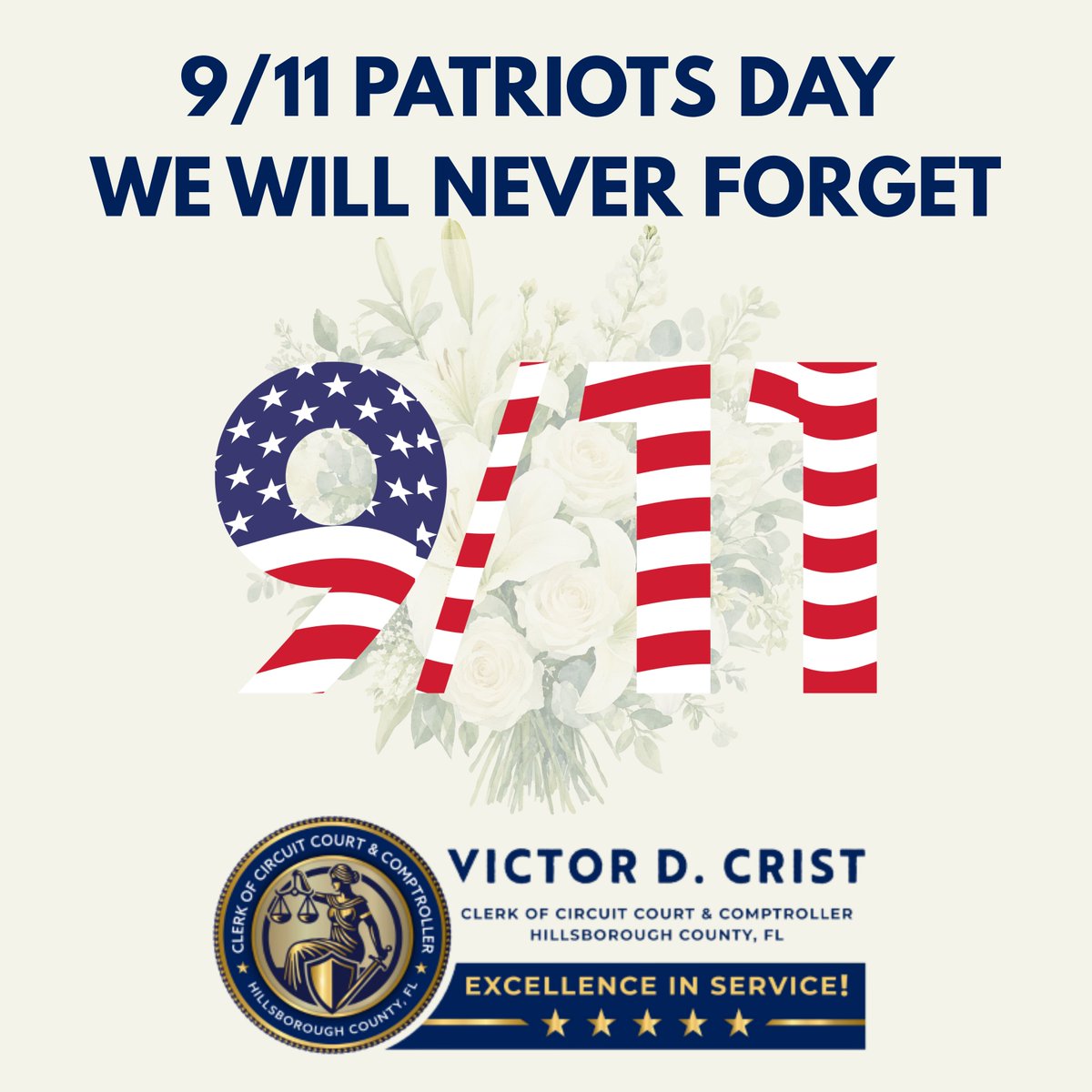 hillsclerk's tweet photo. Today, we honor the lives lost and appreciate those who bravely fought to save others 25 years ago. #NeverForget #FLClerks #hillsclerk #excellenceinservice https://t.co/XGKS8WZySK