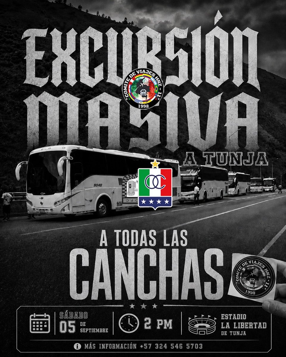 labandadeleje's tweet photo. Nunca jugarás solo O11CE CALDAS, la banda del Once vuelve a las carreteras camino a Tunja.

Toda la información está disponible con el Comité de Viajes - HNZ11.

#AguanteLaBandaDelEje #HolocaustoNorte #CaposDelEje #LaHistoriaEsNuestra https://t.co/bdyb8DBI8q