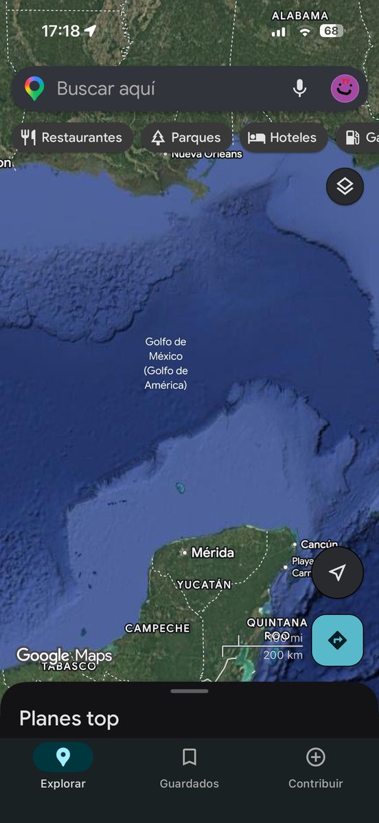 Sewane_'s tweet photo. Me acabo de enterar que por sus dos pelotas Trump ha dicho que el Golfo de México debe llamarse Golfo América y Google Maps lo ha cambiado a golfo América 💀 y con el lago Ontario lo mismo (de hecho antes ni me salía golfo de México, me salía Gulf América o algo así) https://t.co/PgBusxzvZL