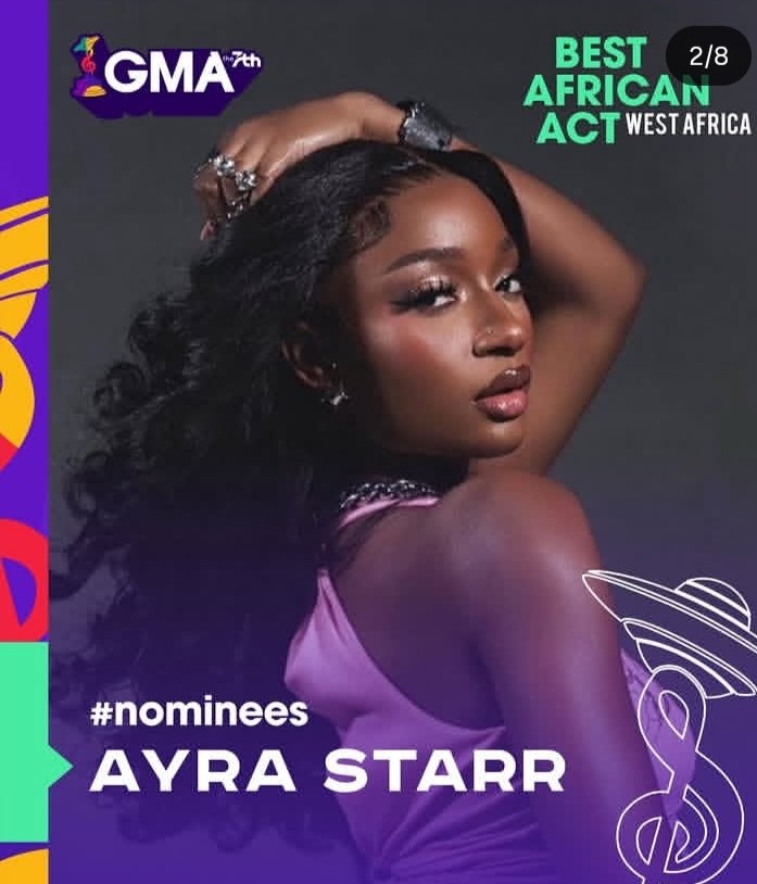 ayrastarrhq's tweet photo. Ayra Starr is nominated in three categories at the 2026 Galaxy Music Awards.🏆

• Artist of the Year (Female)
• Best African Artist ( West Africa)
• Best Pop Single - Hot Body https://t.co/YZ7uHbrLat