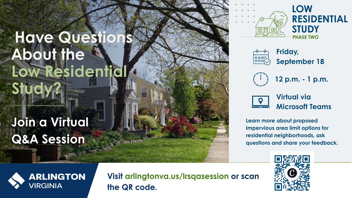 ArlingtonDES's tweet photo. Friday, Sept. 18: Soak up a virtual session on options for limiting the amount of surface area that can't absorb stormwater in residential neighborhoods. https://t.co/2aGbbyLGSt https://t.co/BQyH7vr5BT