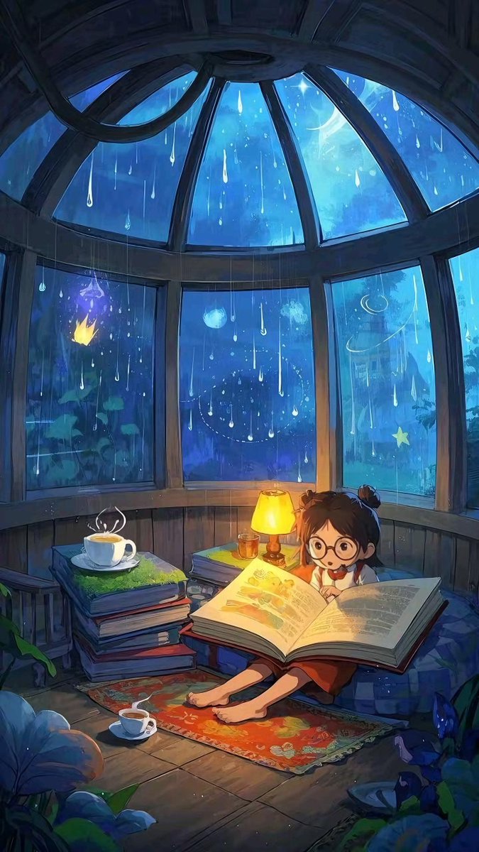 Supanun5's tweet photo. Cozy rainy Sunday: warm tea, a good book, and the soft glow of my little table lamp—just the perfect quiet vibe to reset the week ahead.， https://t.co/0giKXaAXZ9