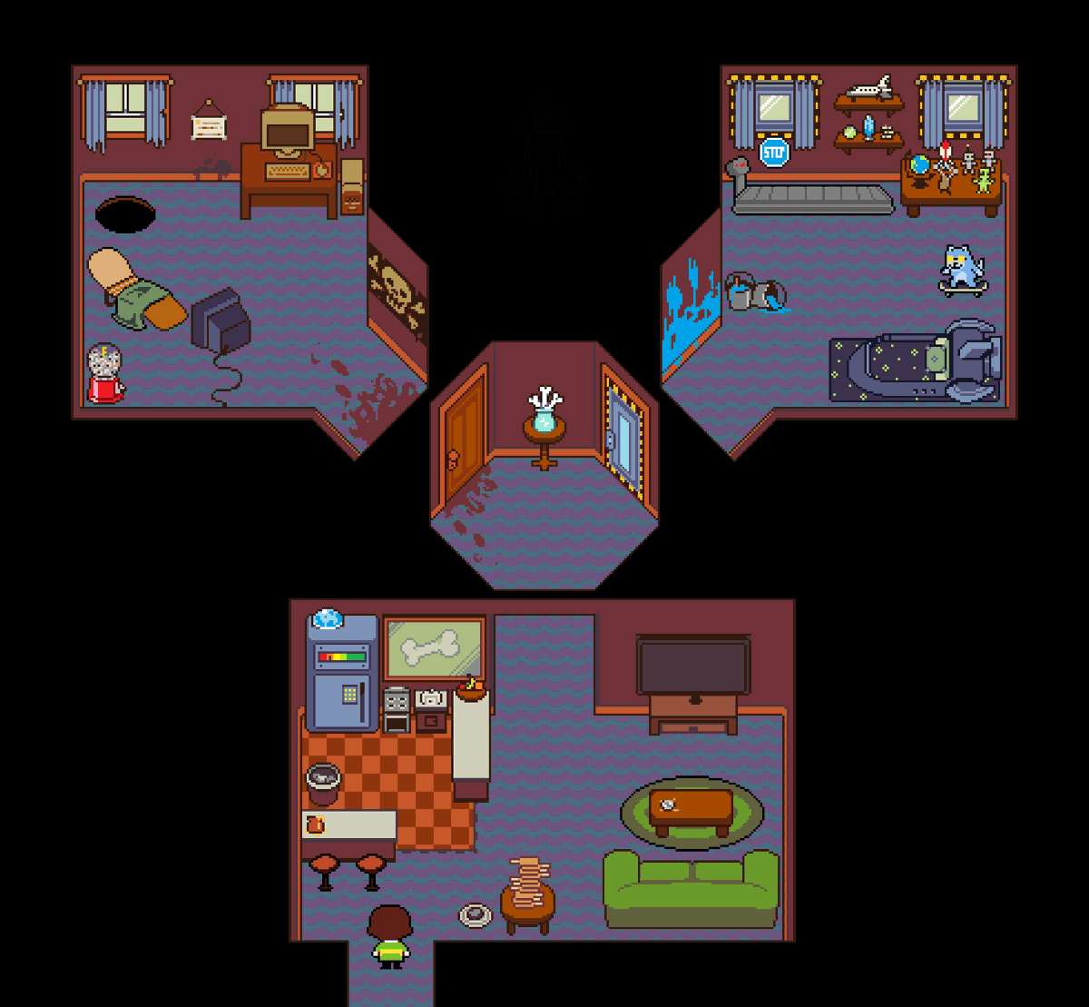 flambeworm370's tweet photo. Underswap Sans and Papyrus' apartment. https://t.co/vfWnswgNKs