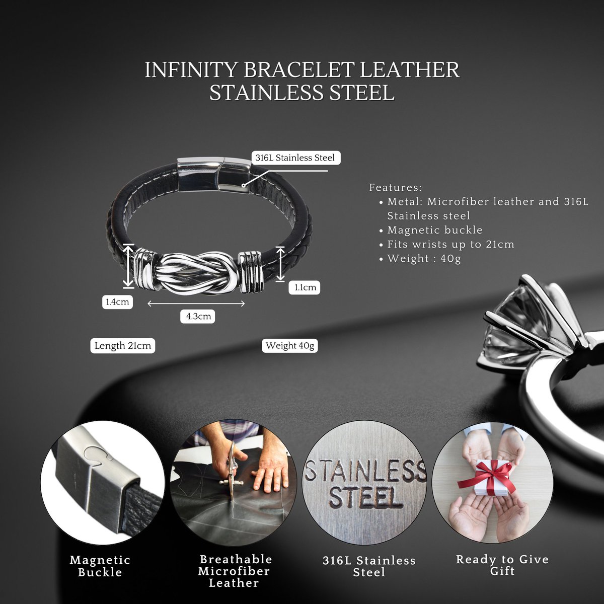 WirevaleUK's tweet photo. Leather and stainless steel, already boxed. Infinity bracelet gift set, £14.99 on eBay at Wirevale Discounts.
https://t.co/HCDmRPNfZG https://t.co/gSQJMcFNBl