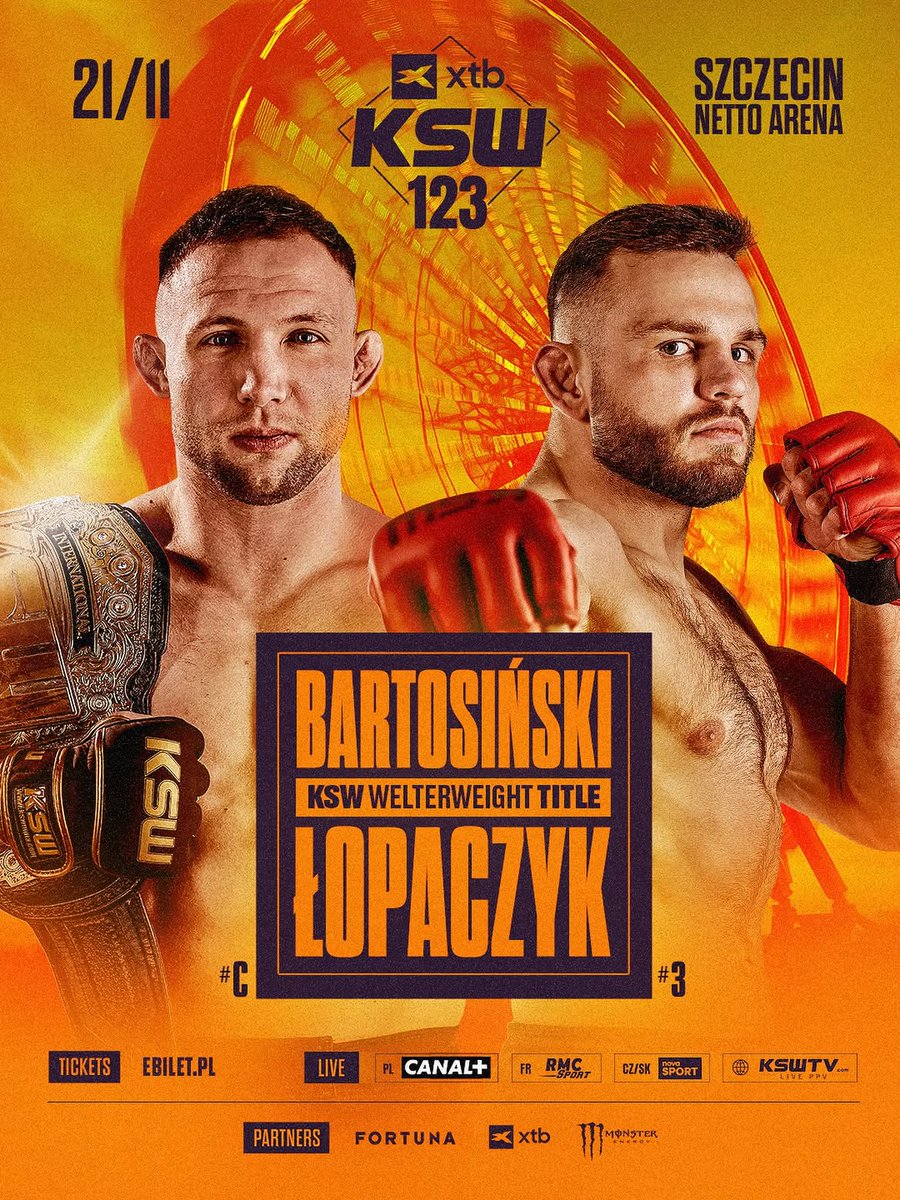KSW_MMA's tweet photo. A NEW CHALLENGE FOR BARTOS! 🔥

Adrian Bartosiński 🇵🇱 will face Tymoteusz Łopaczyk 🇵🇱 in the main event of XTB #KSW123, with the welterweight title on the line! 🏆

⚠️ His fight with Adam Masaev 🇫🇷, originally scheduled for XTB #KSW122, is off after Masaev suffered a hand injury requiring surgery.

We’ll announce the ninth fight for the Rzeszów card later today. Stay tuned! 👀

XTB #KSW123 | NOV 21 | Szczecin | Tickets on sale 🎫 @ebilet
_______________________________________________

🚨 ADAM MASAEV FORFAIT 🇫🇷

Malheureusement, Adam Masaev est contraint de déclarer forfait pour son combat pour le titre face à Adrian Bartosiński à cause d’une blessure à la main.

Bon rétablissement Adam 🙏❤️