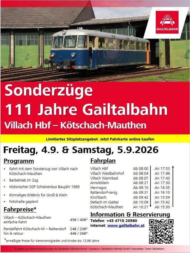 Gailtalbahn's tweet photo. Der 5081.55 ist bereits am Weg nach Villach bevor es morgen und übermorgen ins Gailtal geht.

Falls ihr in spotten wollt hier ein paar Richtzeiten von heute:

St.Veit/Glan 17:42
Klagenfurt 18:35
Villach 19:15

Über Fotos oder Videos als Zusendungen würden wir uns freuen 📷 https://t.co/qMgggD2a8q