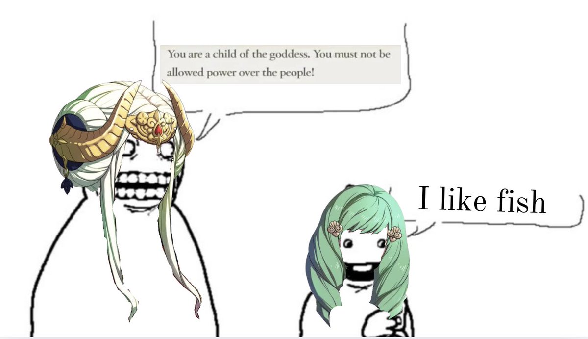fetwtconfession's tweet photo. “Honestly, I could never be on board with Edelgard's prejudice of the Nabateans. Like, what did Flayn even do to Edelgard to deserve either death or exile?” https://t.co/Z7jI66Hot8