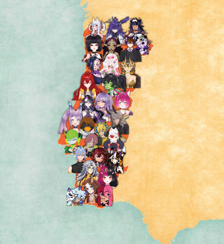 LeonorTumbergia's tweet photo. VTubers from the land of cod! 🇵🇹🐟 We may be a small country, but I'm always amazed by just how many VTubers we have here!

Inspired by @VTuberASMRFan 💕

#VTuber #Portugal https://t.co/C8cLYI2kZs