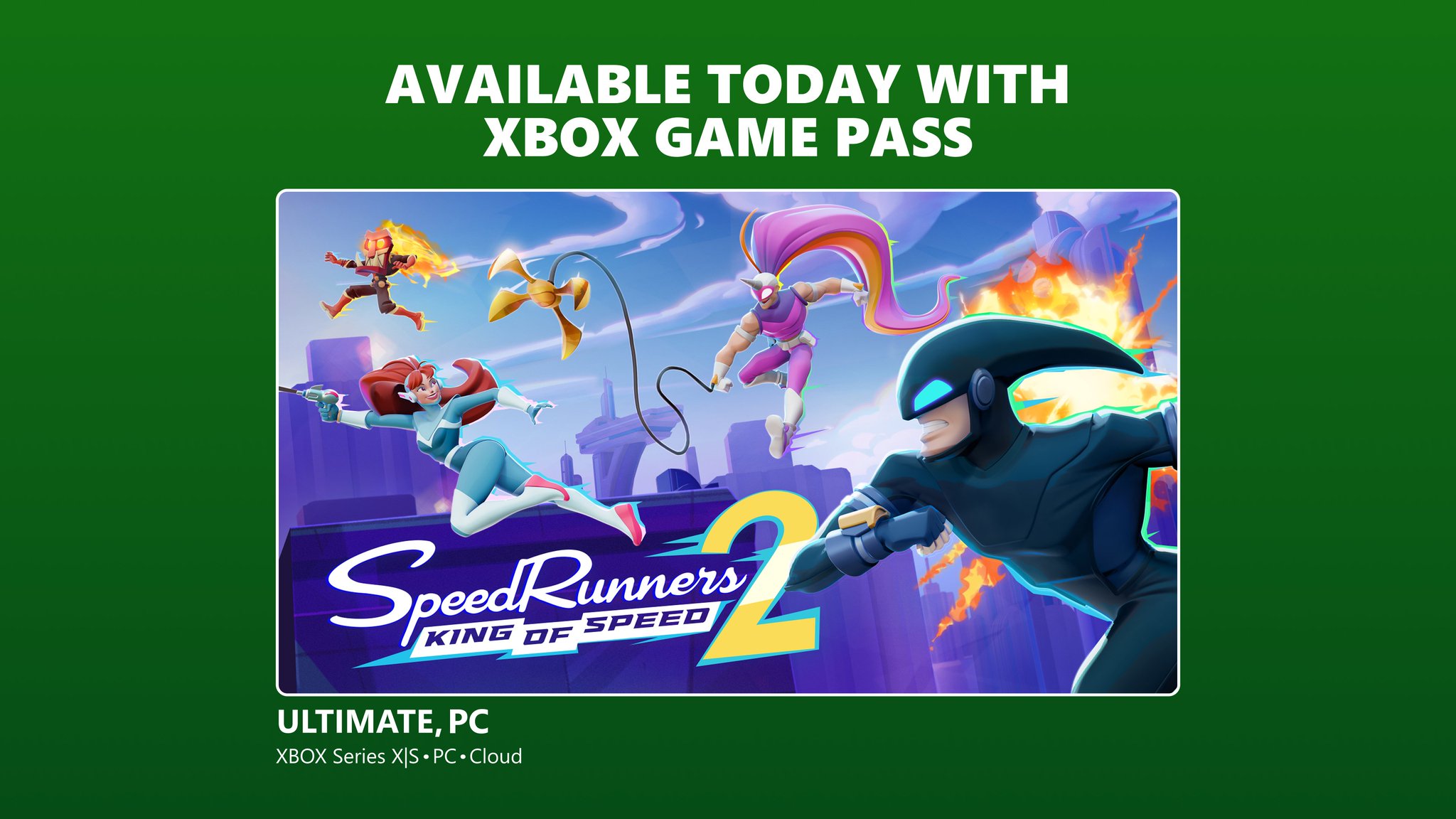 SpeedRunners 2: King of Speed Available on Game Pass