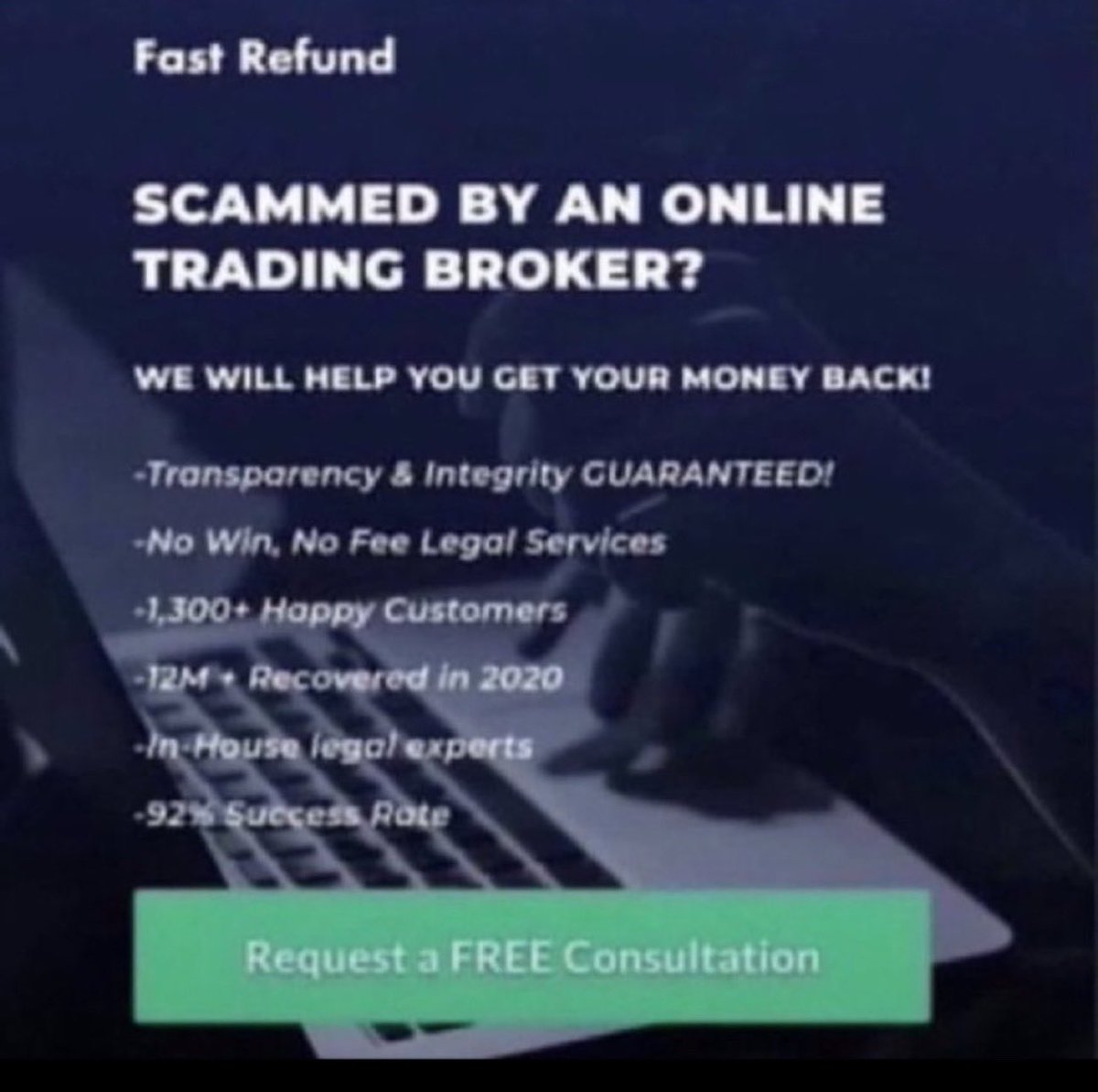 SmithRecoverer's tweet photo. 🚨 LOST FUNDS THROUGH A FAKE INVESTMENT?

Don’t let a convincing dashboard or fake profits stop you from questioning what happened.

💬 If you’ve been affected, DM us.

#InvestmentScam #CryptoScam #CryptoRecovery #RecoverCrypto #BitcoinScam https://t.co/HI7kiwJfyQ