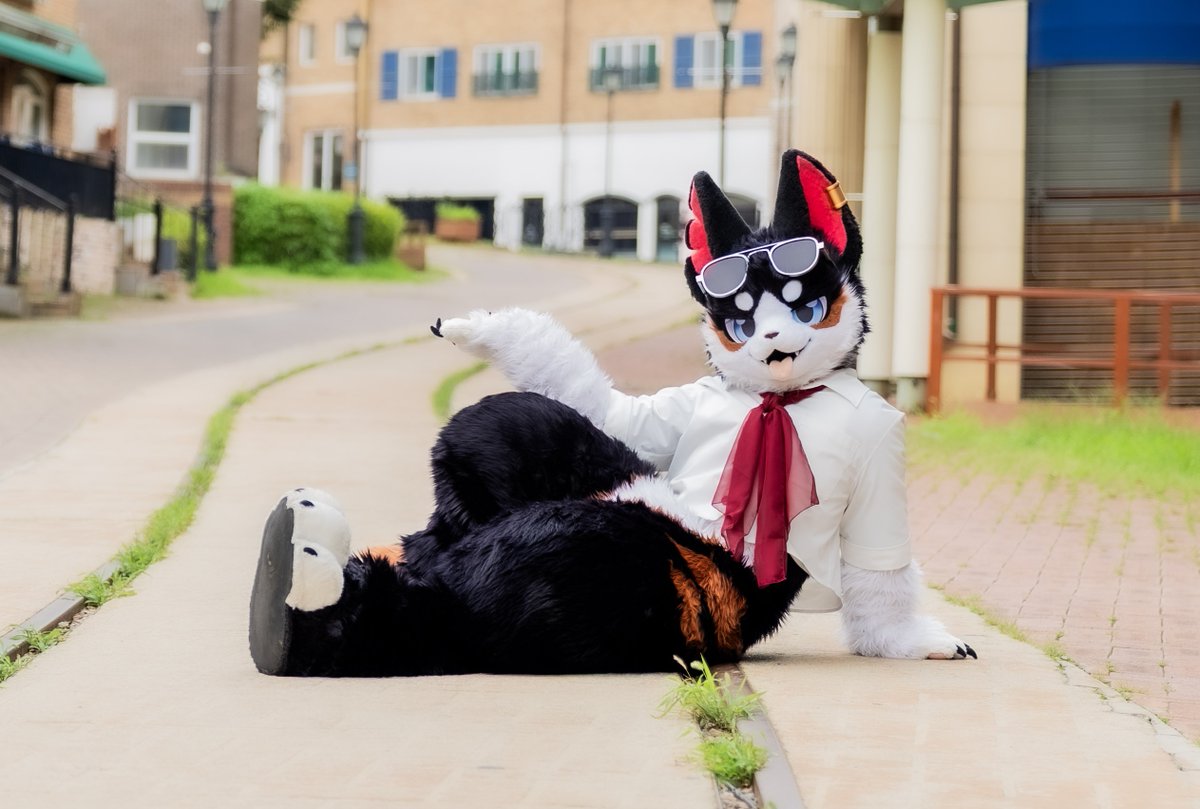 Bobchaaaa's tweet photo. #Fursuitfriday
#Fursuit 
#SUMMERKEMOBREEZE 
쉴드는 멋진 사진을 위해서라면 바닥에 앉는 것도 주저하지 않지🐶✨ https://t.co/u6gBgWiGCx