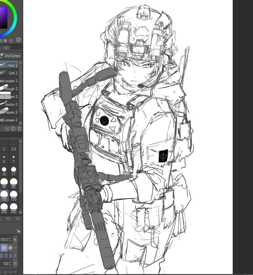 kumah_dessu's tweet photo. wip (oc) practicing with a loadout https://t.co/dCys1Rk7nn