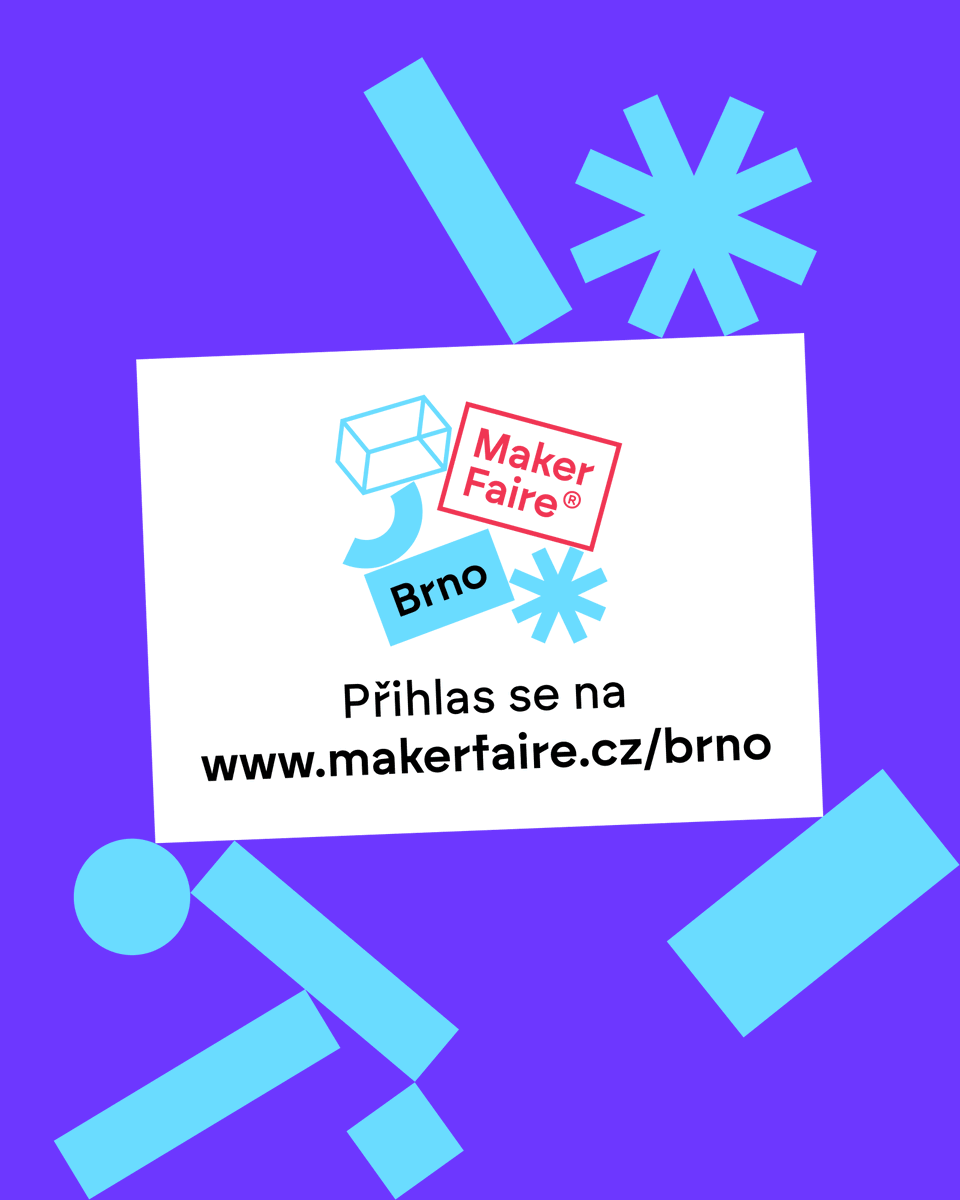 MakerFaireCZ's tweet photo. Zapoj se do našich výzev na MF
🚀OPEN CALL
🤖MAKER CHALLENGE
Více informací a přihlášky na: https://t.co/VknfvnpDno.
#makerfaire #makerfairebrno #makerfaire cz #makeropencall https://t.co/WwbhSFBN8Y
