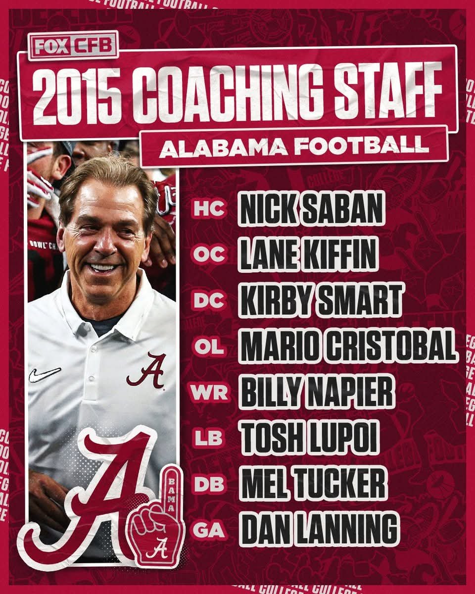 jerrysandersRTR's tweet photo. The greatest coaching staff in college football history... https://t.co/ohebdtOyLf