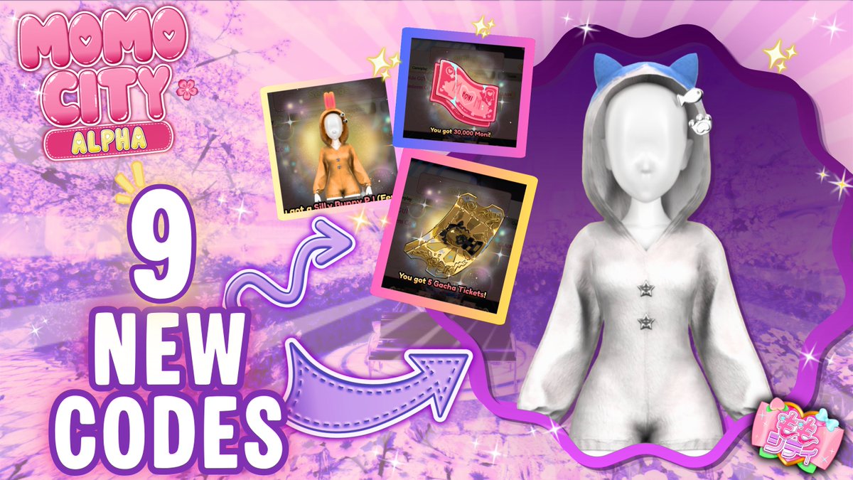 TheReysArcade's tweet photo. 9 NEW MOMO CITY CODES! (25+ Free Items, Moni &amp; Gacha Tickets)  @DreamMomoCity #momocity #roblox #codes
https://t.co/308eR4ww3k https://t.co/qsfUrl783C