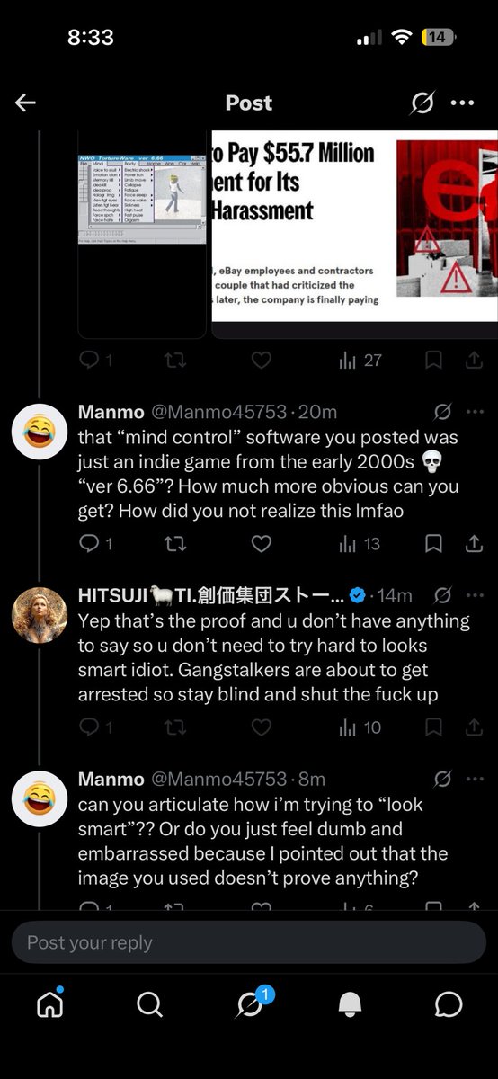 Manmo45753's tweet photo. @Sheepy_240 someone please tell their schizophrenic auntie to take her meds https://t.co/2ZJuf3i7nZ
