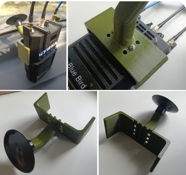 Team_Hoot_DIU's tweet photo. Thank goodness we have a 3D printer on the team!  Sometimes it's quicker and easier to just make what you need for use in the field. As we are driving in the age of drones, a good detector is an invaluable tool to have in the vehicle. Now we have a mount to keep them secure. https://t.co/jfaa7zlNnc