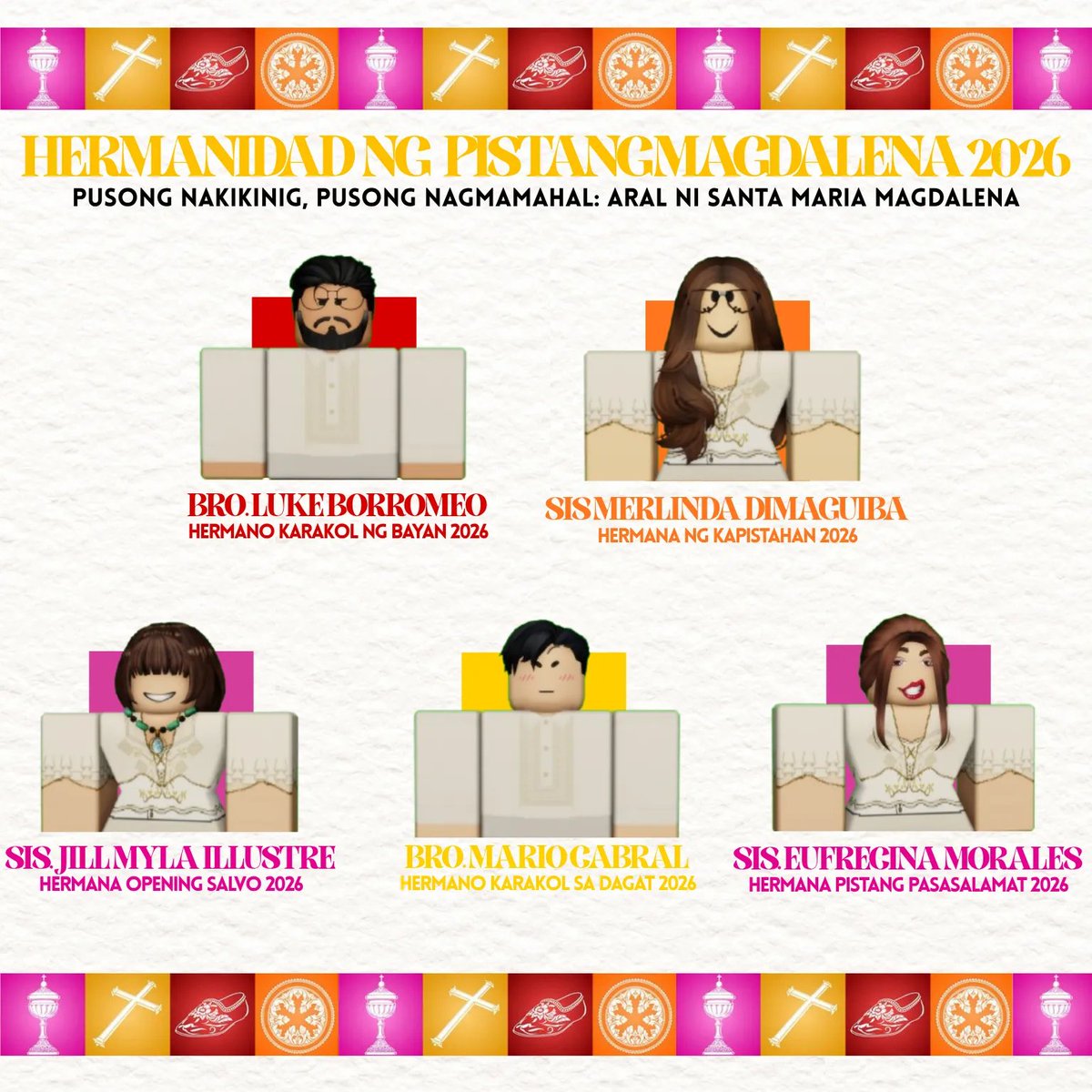 DanLagz916's tweet photo. 𝐏𝐈𝐒𝐓𝐀𝐍𝐆 𝐌𝐀𝐆𝐃𝐀𝐋𝐄𝐍𝐀 𝟐𝟎𝟐𝟔 🩷💛❤️🧡

Tema: "Pusong Nakikinig, Pusong Nagmamahal: Aral ni Santa Maria Magdalena"

Halina’t Ipagdiwang ng buong sigla at galak ang Dakilang Kapistahan ng Paraluman at Patrona ng Bayan ng Kawit, Sta. Maria Magdalena. https://t.co/VnyJP5CAV7