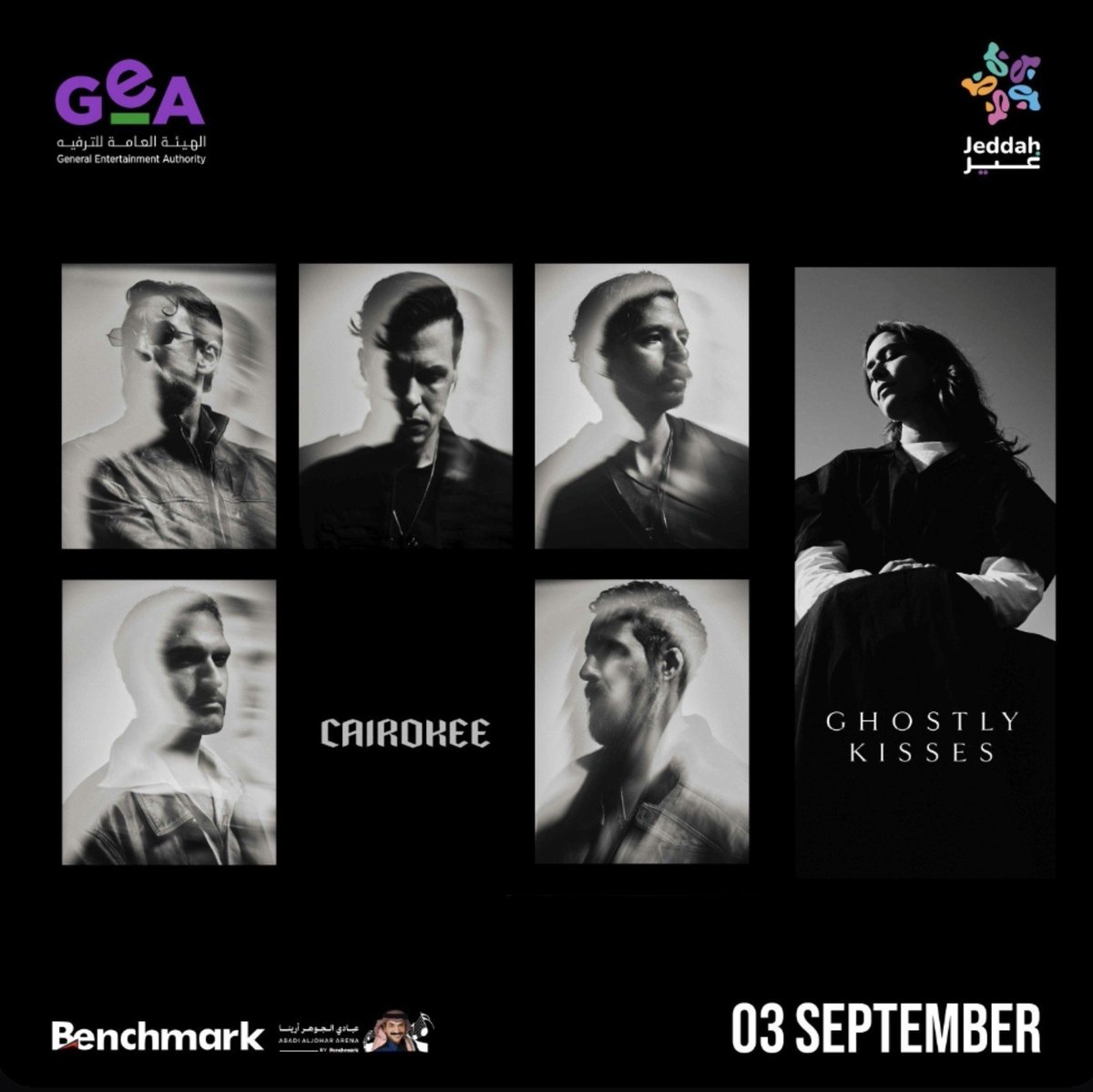 tickethub1a's tweet photo. متاحة الآن لدينا تذاكر حفل حفلة قوستلي كيسيز ghostly kisses وفرقة كايروكي Cairokee في جدة 😍🎵

للحجز والتواصل عبر رابط الواتساب بالبايو 📥
#ghostlykisses 
#كايروكي https://t.co/O3DmKoFi9t