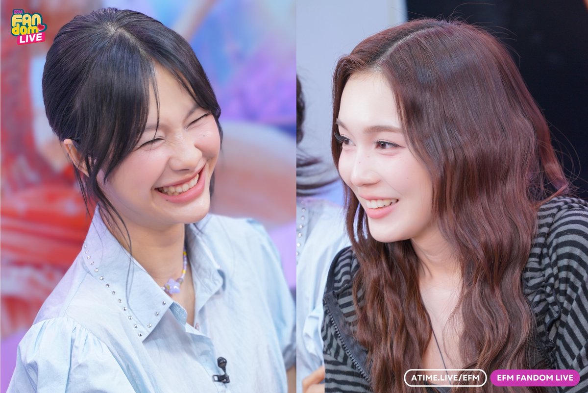 EFM_STATION's tweet photo. #EFMFANDOMLIVE คืนนี้มีแต่มวลความหวาน ความน่ารักเต็มทั่วทั้งสตู เพราะได้ต้อนรับ 2 สาวสุดสวย "มิ้ลค์ - เลิฟ" ที่มาเสิร์ฟโมเมนต์ให้แฟนๆ กันก่อนเข้านอนนน 🤩 https://t.co/MLzbnrUQSG