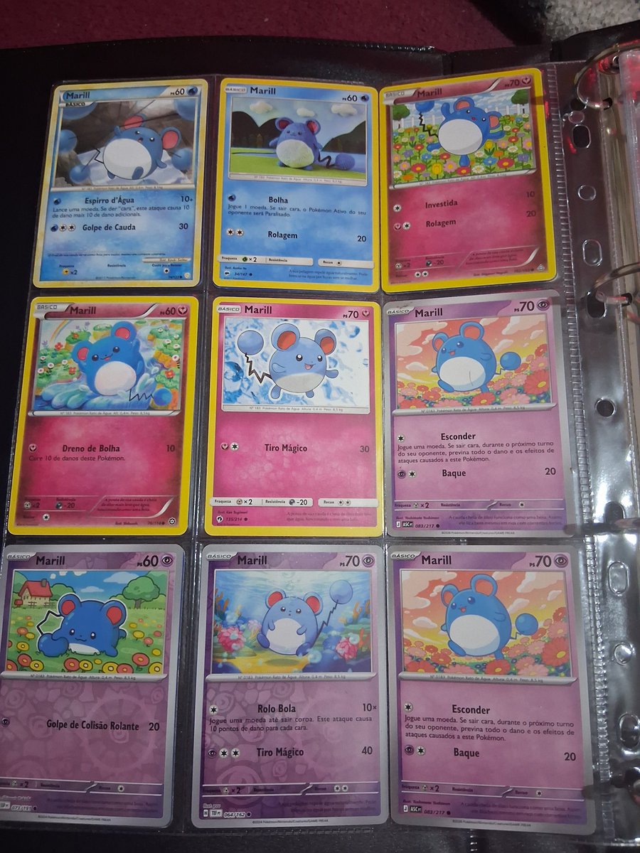 acervomarill's tweet photo. boa tarde, marill lovers!! por enquanto minha coleção tcg se encontra assim, tô procurando algumas cartinhas mais antigas agora 💙 https://t.co/ZTH5ZJ3K6g