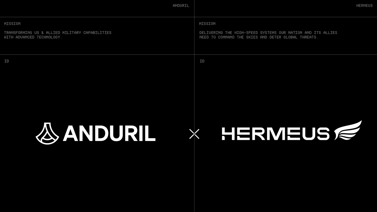 hermeuscorp's tweet photo. Anduril is partnering with Hermeus. The first commercial deal to integrate Anduril’s mission autonomy system with a third-party Group 5 aircraft shows just how fast Hermeus’ Quarterhorse program is moving.

Together, Hermeus and Anduril are realizing a new era of military aviation that combines autonomy and speed, unlocking new concepts of operation that will transform what’s possible in military aviation.