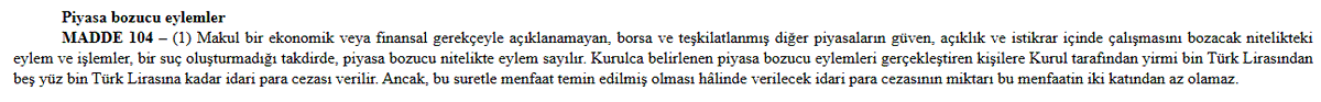 altugozaslan's tweet photo. Durumu basitçe özetleyeyim. 6362 Sayılı SPK Kanunu Madde 104 ve 107 uygulan(a)madığı için piyasadaki manipülasyonun bedelini suçu olmayan bireysel yatırımcılar da ödüyor. 

Dönüp milyonlarca yatırımcı bizim suçumuz ne diye sorarsa, SPK ne cevap verecek?

Bundan 30 yıl önce bir köşe yazısında Cüneyt Arcayürek'in söylediği gibi, "Kanun bir saz aleti değilse, görevini yapsın!"