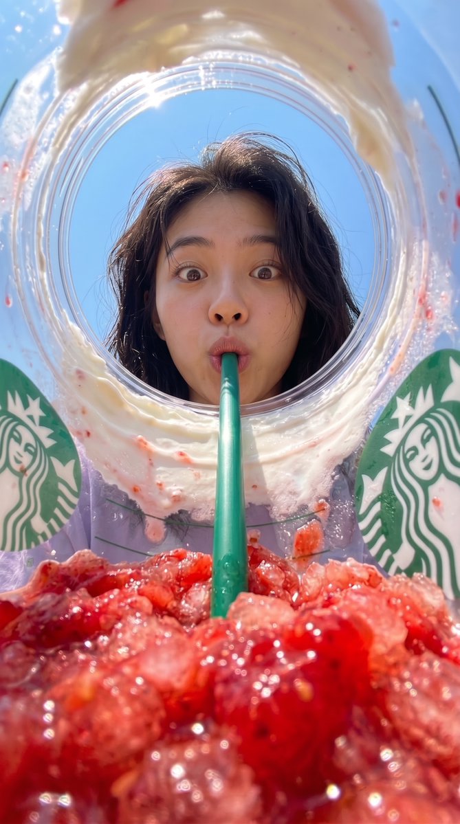 Starbucks Cup POV Shot