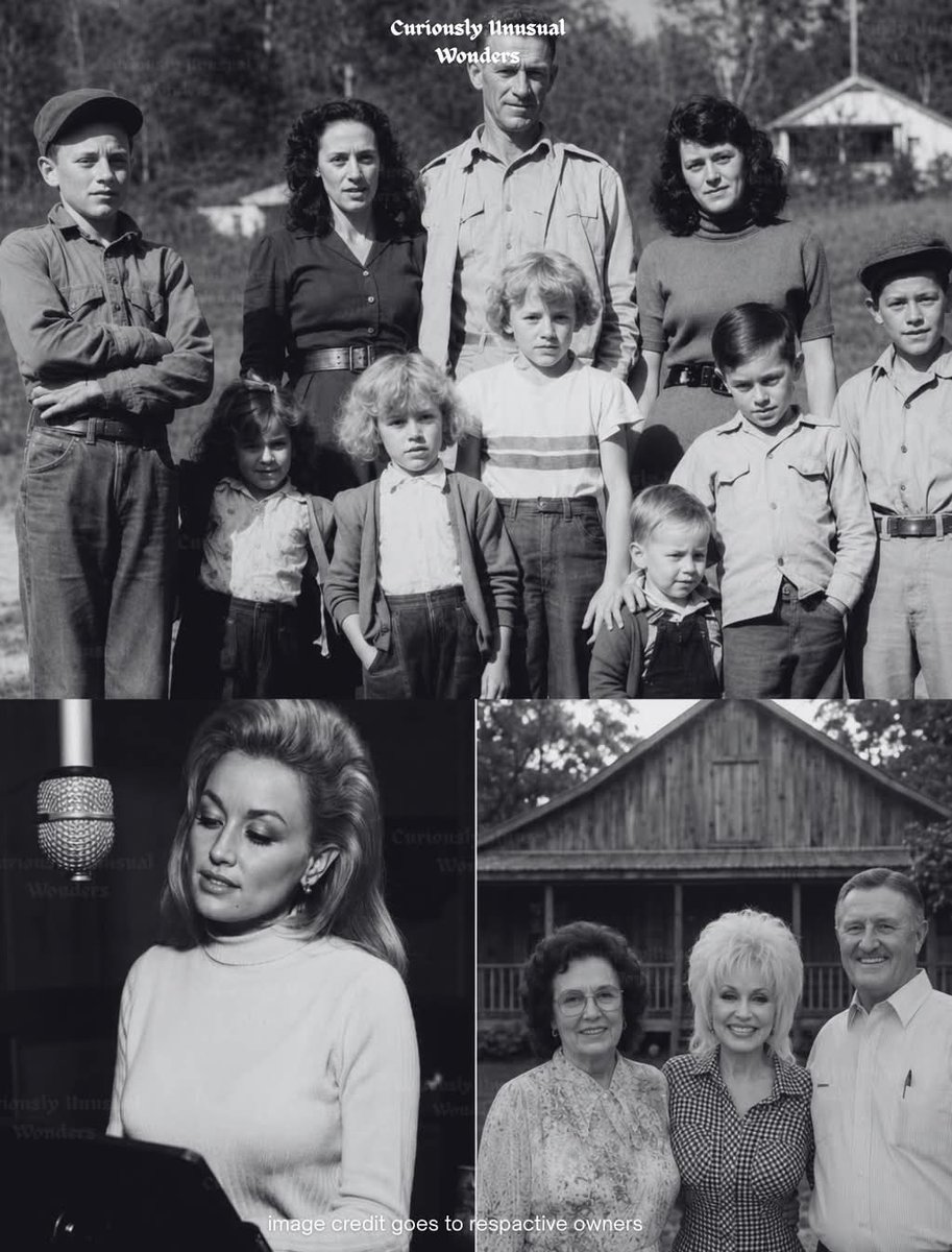 CrazyVibes_1's tweet photo. When Dolly Parton received her first substantial royalty payments in Nashville, she didn’t spend them on fame or luxury. Instead, she used the money to give her parents something they had never truly known: comfort.

Her rise through hit records and regular appearances on The Porter Wagoner Show finally brought financial stability. Growing up, Dolly had watched her parents, Robert and Avie Lee Parton, struggle to raise 12 children in a tiny cabin tucked into the Smoky Mountains of Tennessee. The home had no electricity, no indoor plumbing, and little protection from the harsh winter cold.

Once success arrived, Parton bought her parents a sturdy brick house on level ground, far from the hardships of the old cabin. For the first time, they had modern conveniences—indoor heating, running water, and a proper bathroom. She also fulfilled a promise she had carried since childhood by buying her father a brand-new truck, replacing years of getting by without reliable transportation.

For her mother, the change was especially emotional. Avie Lee had spent years washing clothes for a large family in cold river water and preparing meals over a wood-burning stove. Standing in her new kitchen, she was overwhelmed when she turned on a faucet and hot water flowed instantly from the tap. It was a simple moment, but one that represented a lifetime of struggle finally coming to an end.

The gift meant more than a new house. It eased the burden Robert had long carried from years of poverty and sacrifice. Through her early television contracts and music success, Dolly Parton didn’t just transform her own future—she changed the future of the family that helped shape her.