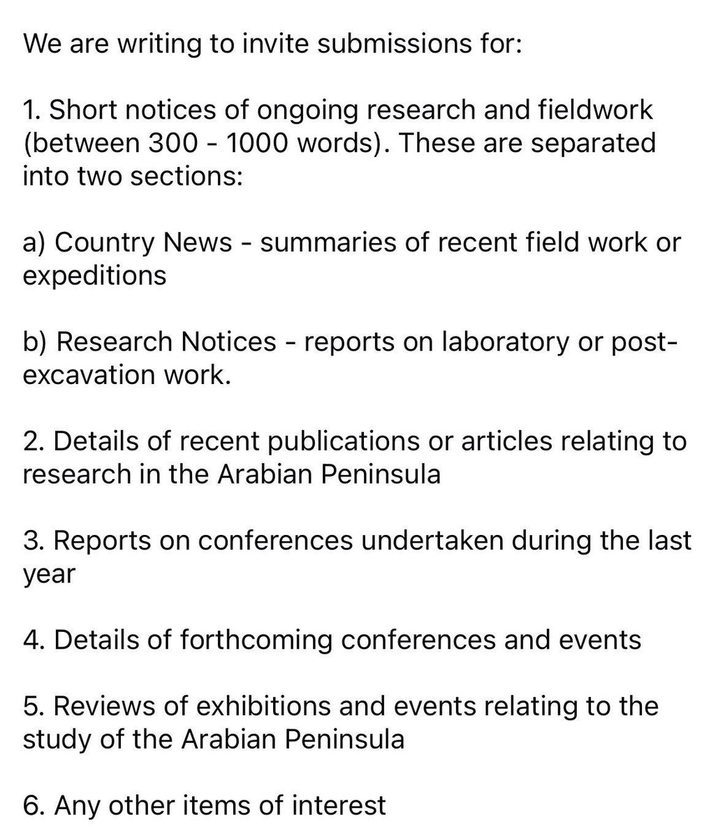 IASArabia's tweet photo. Call for contributions for the next IASA Bulletin (Autumn 2026). 

The IASA Bulletin  compiles notices on research, publications, fieldwork, museum updates, societies, conferences and events in the Arabian Peninsula as well as feature articles and book reviews. https://t.co/Xl0yy1RPBs